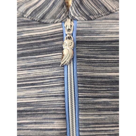 Sport Haley black white spacedye short sleeve polo shirt  medium golf pickleball - Picture 4 of 5